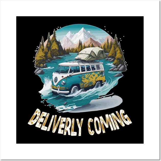 delivery coming funny design Wall Art by marklink